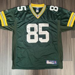 Green Bay Packers #85 Greg Jennings Reebok On Field Sewn Home Jersey Size 50 XL