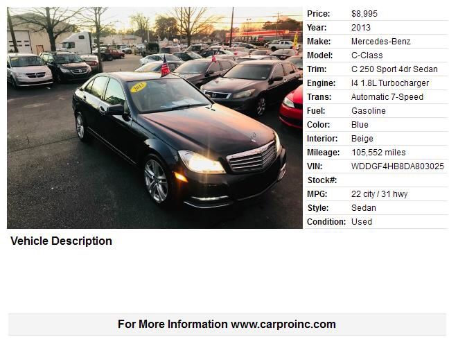 2013 Mercedes Benz C class