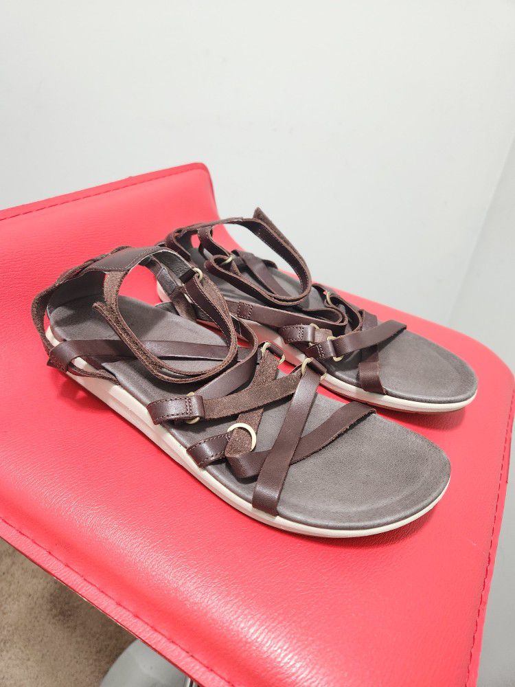 Merrell Bracken Women's Brown Leather Slingback Sandals Size 10