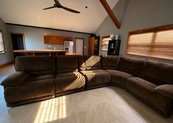 Large brown couch