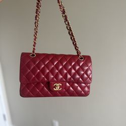 Chanel Vintage Classic Double Flap Bag Medium - Red 