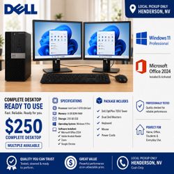 Dell Desktop PC i7-6th GEN 8GB RAM 256 SSD Win 11pric