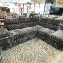 Upgrade Your Space With luxurious corduroy sleeper sectional