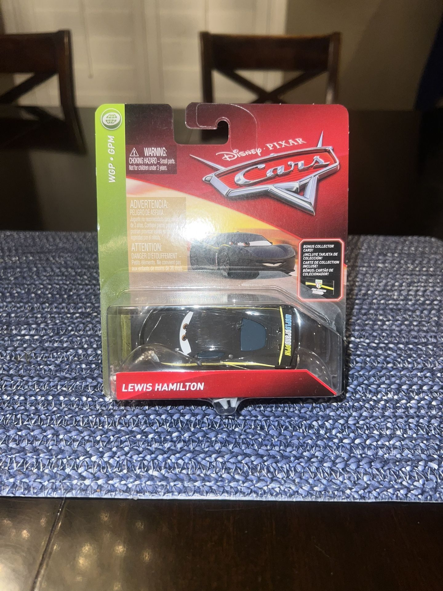 2018 Disney Pixar Cars WGP Lewis Hamilton With Bonus Collectors Card