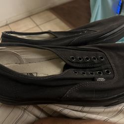 Vans Shies Black Tennies 11.5 Mens Used