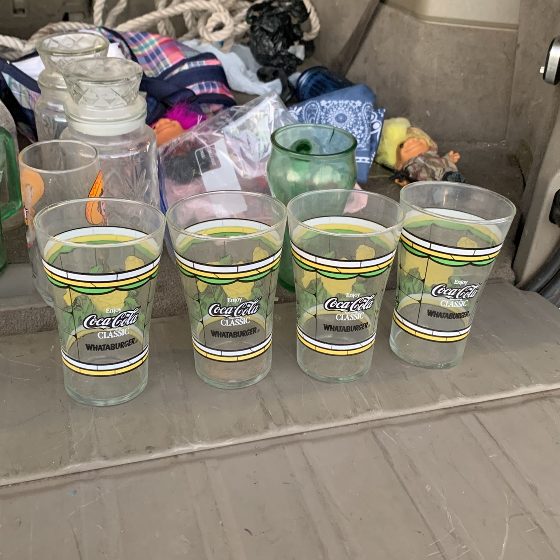 Collectible Coca-Cola glasses cups