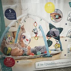INFANTINO - 4-IN-1 JUMBO BABY ACTIVITY GYM & BALL PIT - SLOTH