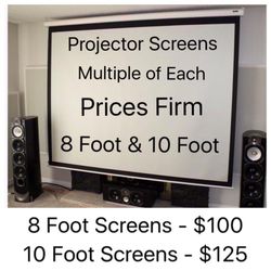 8 & 10 Foot Projector Screens