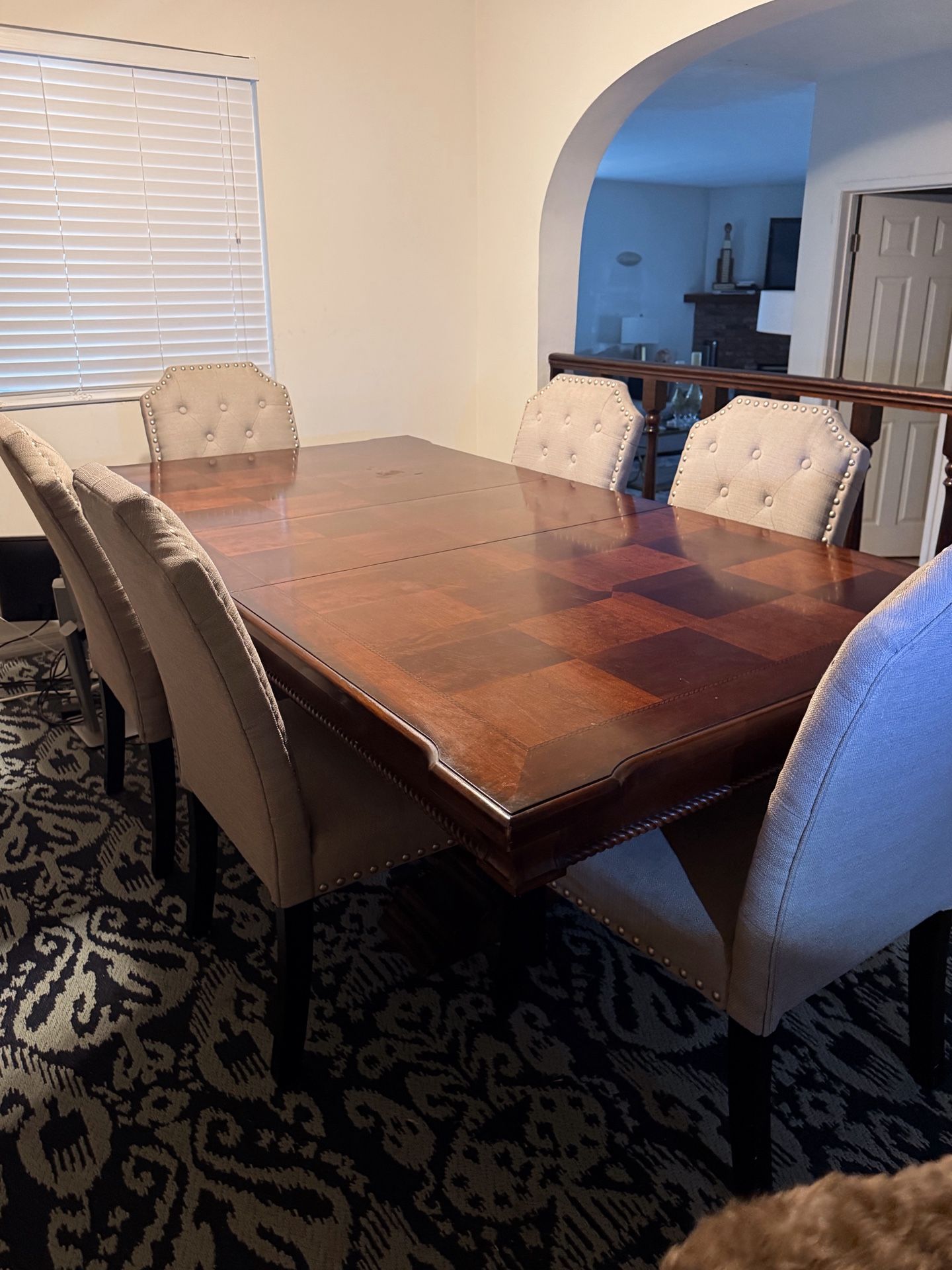 7 Piece Dining Set – Solid Wood Table + 6 Chairs $200 OBO MUST PICK UP ...