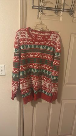 Holiday Fair Isle Knit Sweater large