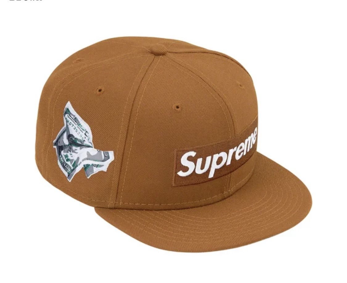 SUPREME NEW ERA MONEY BOX LOGO FITTED HAT 7 1/8