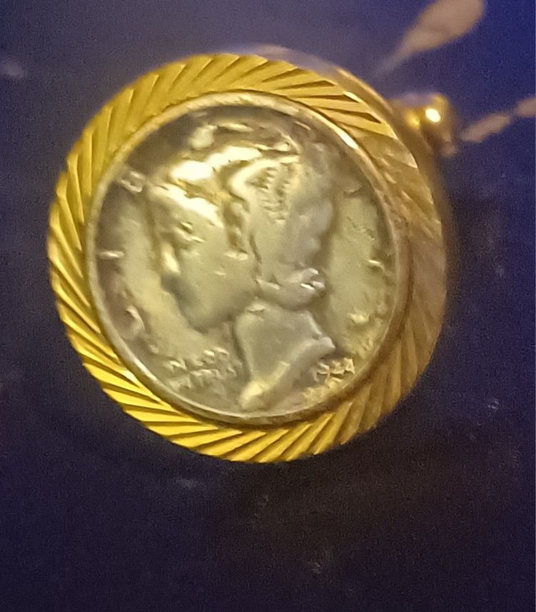 Vintage Real Mercury Dime Cuff Links