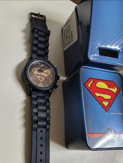 Super man watch with box  (NICE)***