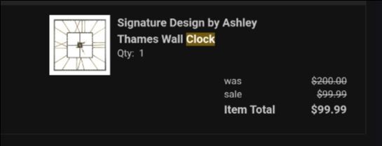 Ashley thames wall clock NEW