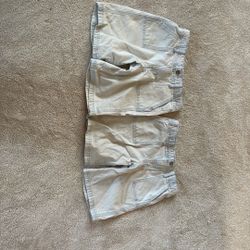 Two White Jean Shorts