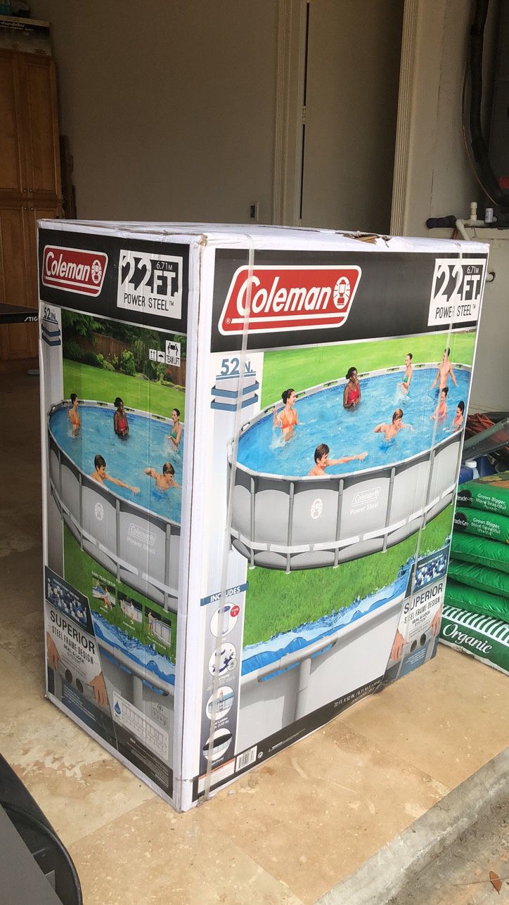 Coleman Power Steel 22x52 Round Swimming Pool