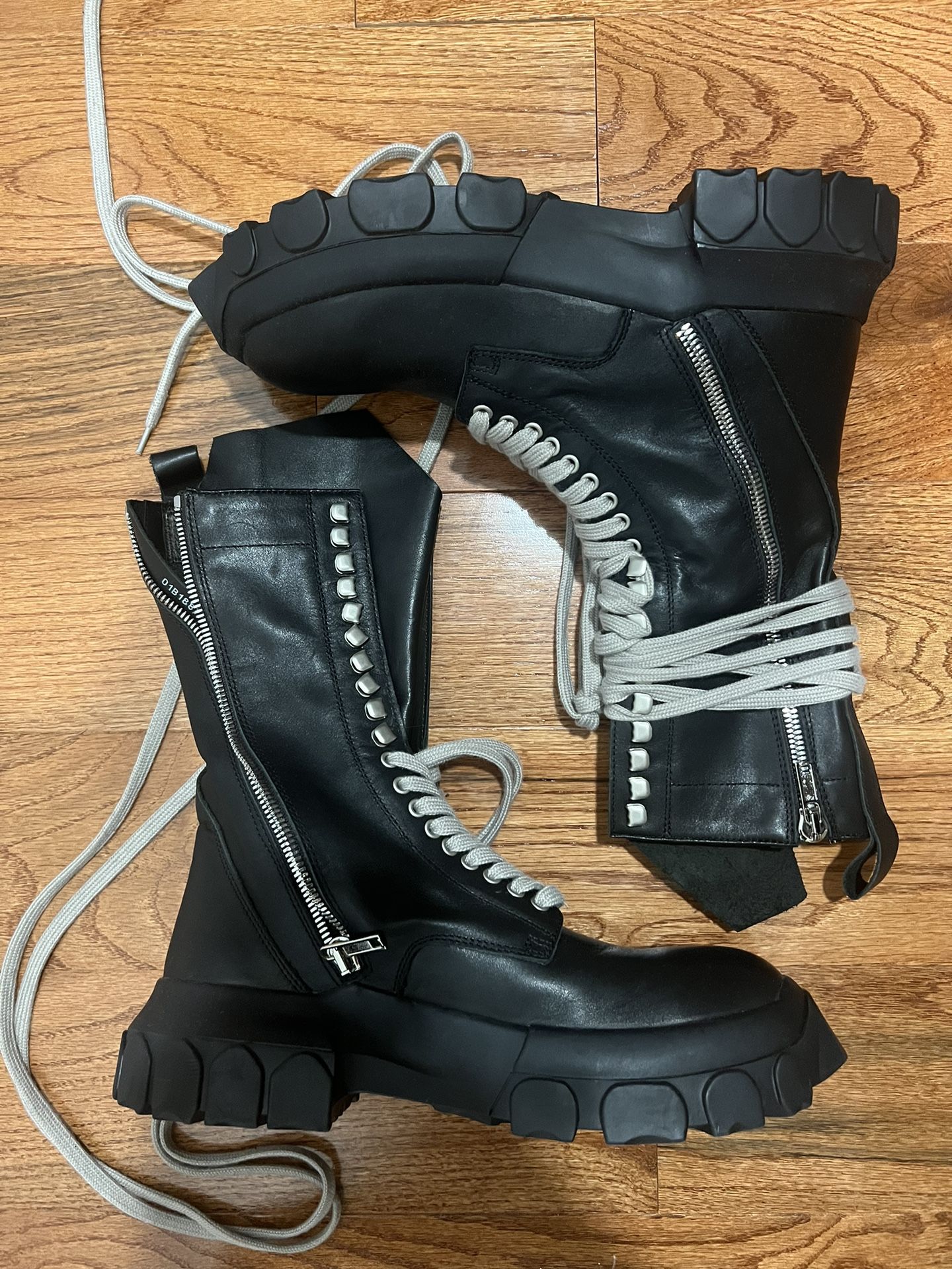 Rick Owens Phlegethon Lace-Up Bozo Tractor Boots Sz 11 for Rick Owens Phlegethon Lace-Up Bozo Tractor Boots Sz 11 for