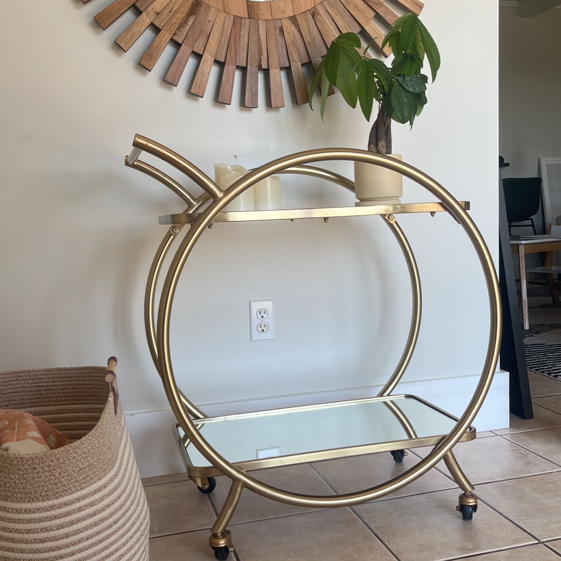 Gold Art Deco Bar Cart