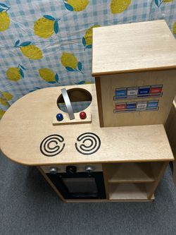 Kitchen Set Wooden From Lakeshore Pretend Play