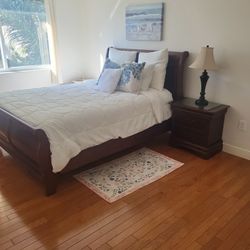 Queen Sized  Bed  & Nightstand 