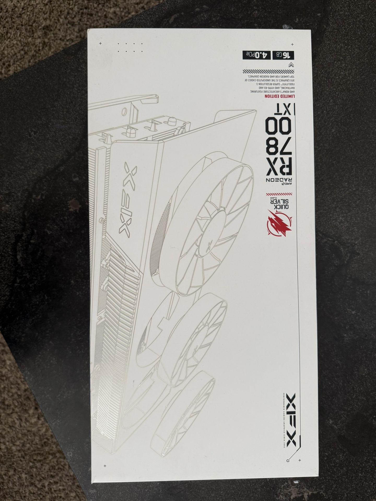 XFX 7800xt 16gb Gaming GPU (White)