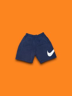 Nike sportswear club fleece big swoosh sweat shorts navy blue men’s small 