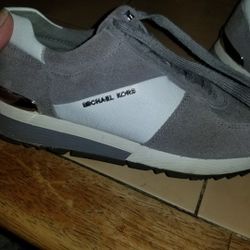 Michael Kors Gray And White Sneakers