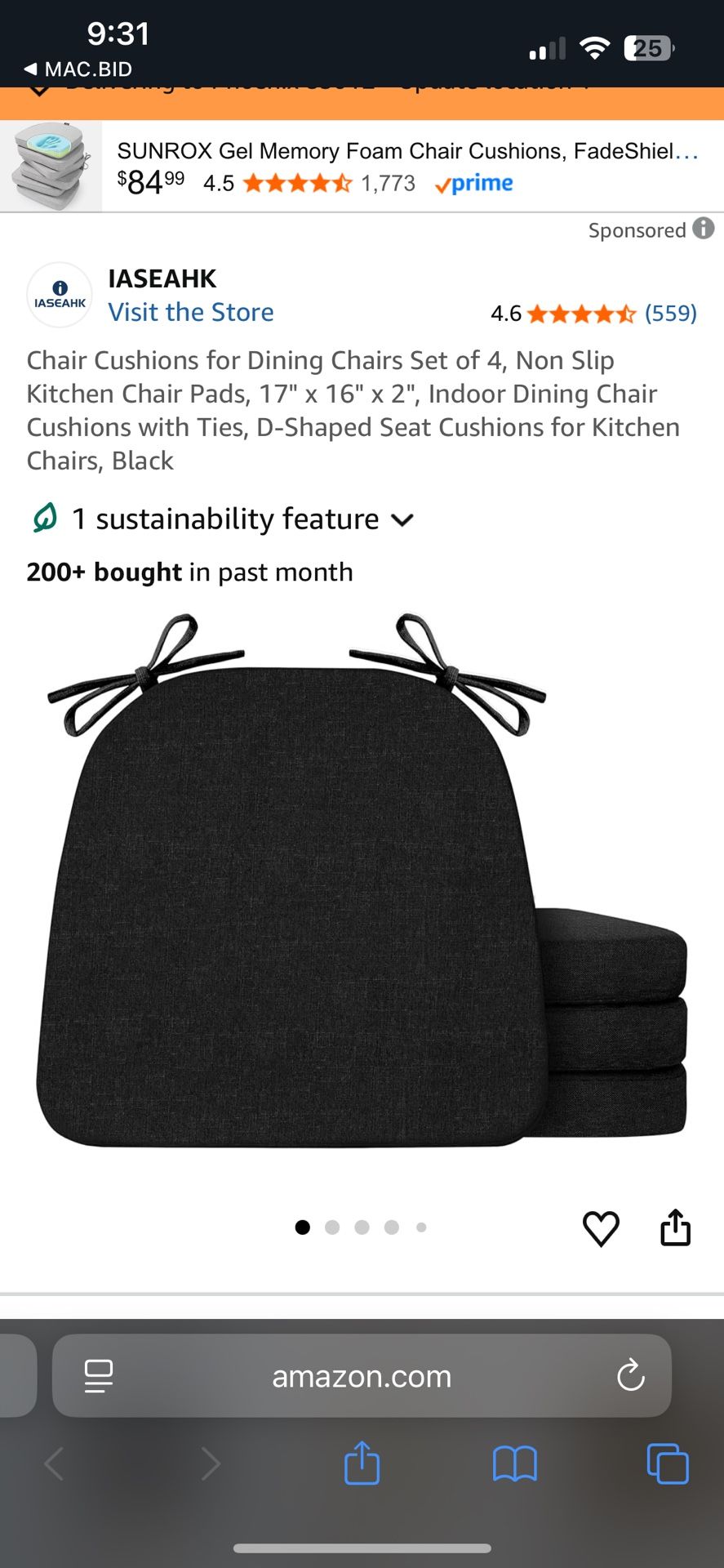 IASEAHK Dining Chair Cushions. Set Of 4