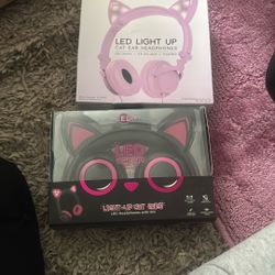LED Cat Ears Light Up Headphones