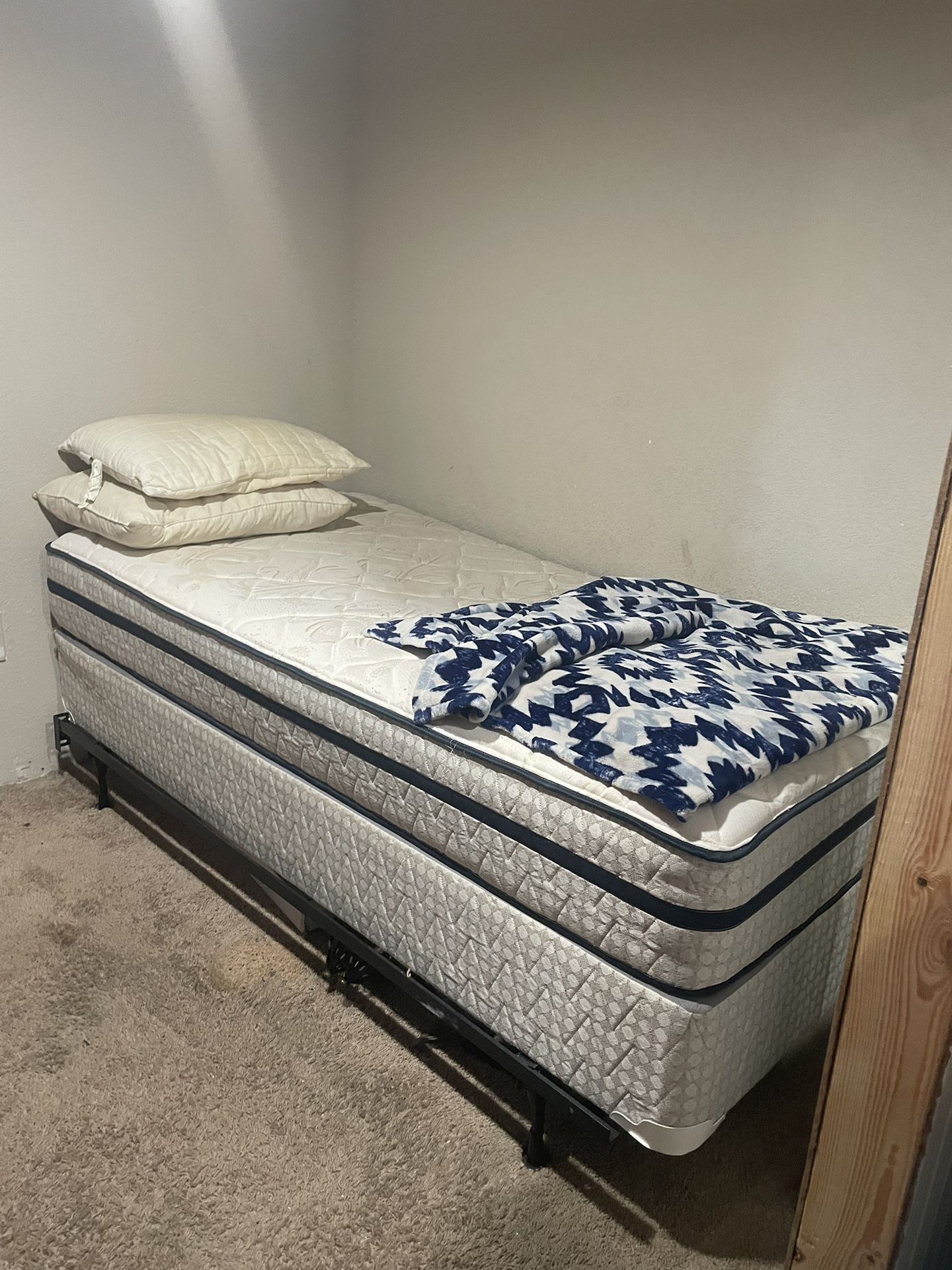 Twin Bed with Mattress and Frame 