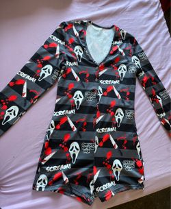 Ghostface scream bodysuit onesie