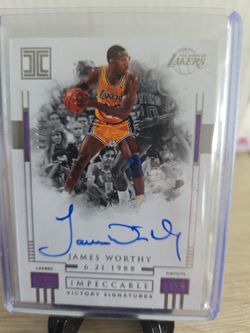 Lakers  James  Worthy  Certified  Autograph  Card