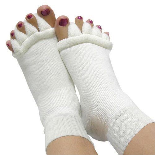 MACHEE Yoga GYM Massage Five Toe Separator Socks Foot Alignment Pain Relief Hot.