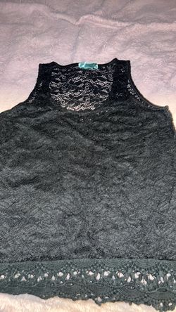 Black Lace Sleeveless Top