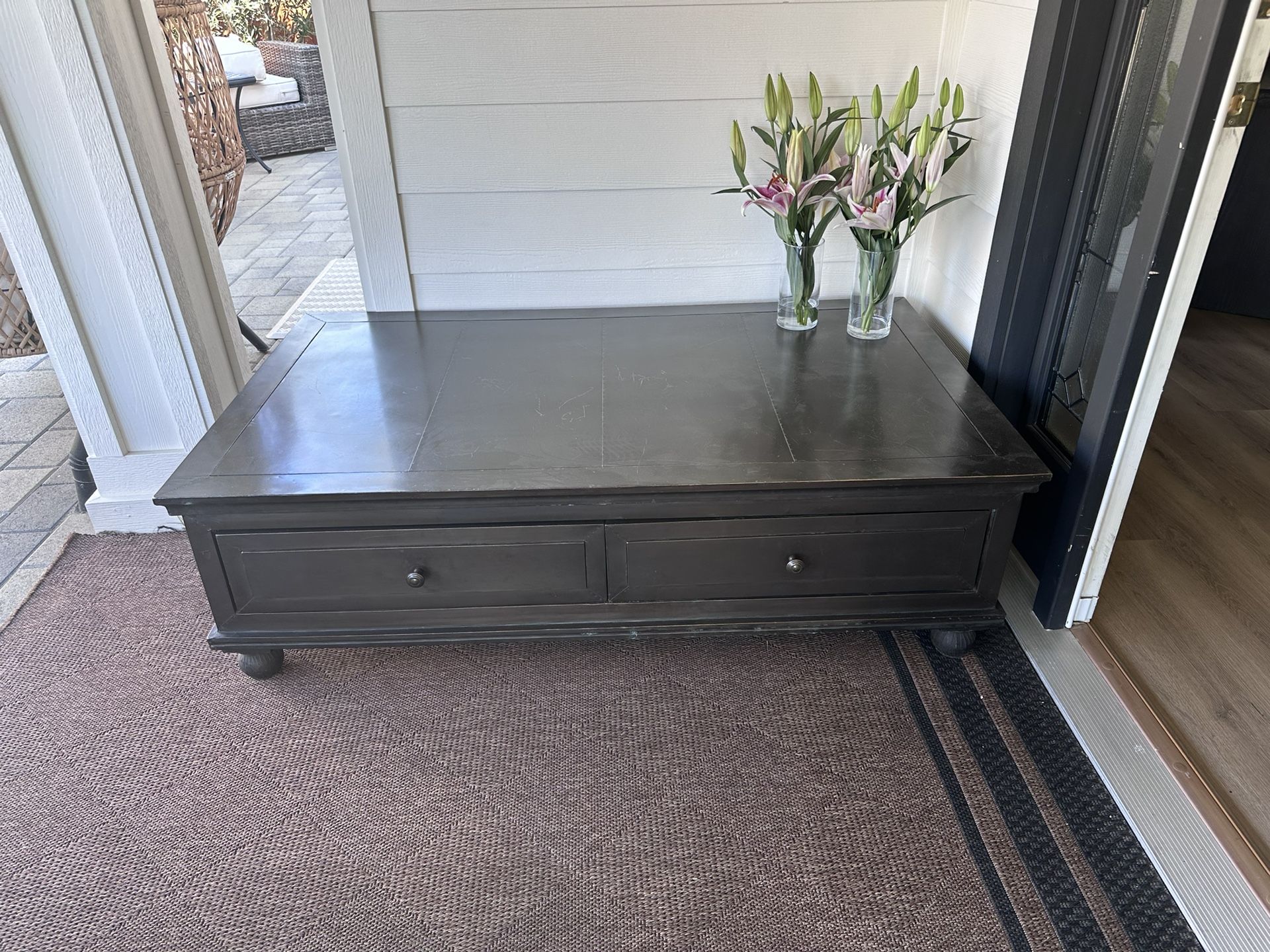 Restoration Hardware Metal Coffee Table