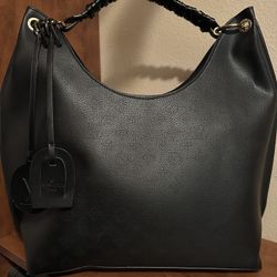 Beautiful XL Leather Bag, Black