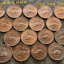 AMAZING (17) MEXICAN COINS 20 CENTAVOS  PIRAMIDE TEOTIHUACAN UNCIRCULATED 