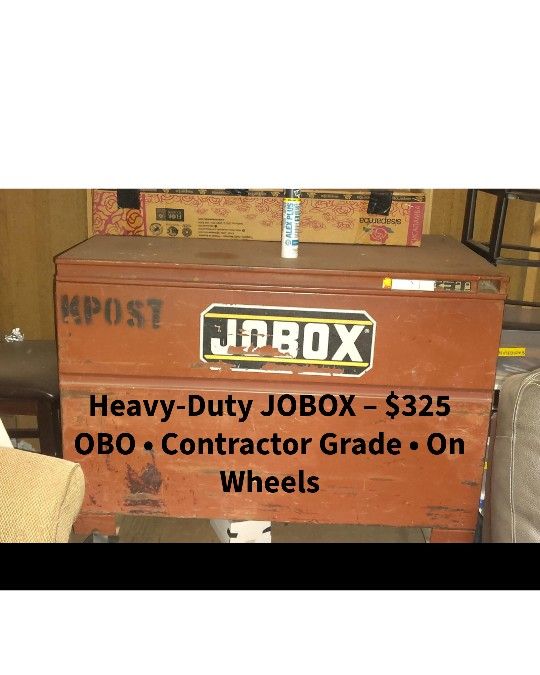 JOBOX Heavy-Duty Steel Jobsite Box – On Casters – $325
