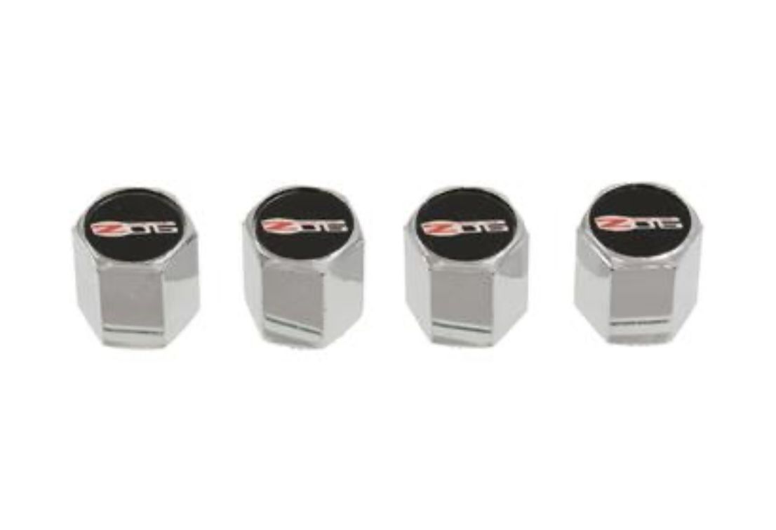 06-13 Z06 Corvette Valve Stem Caps (Chrome)