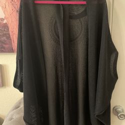 Black thin cardigan oversized look size medium 