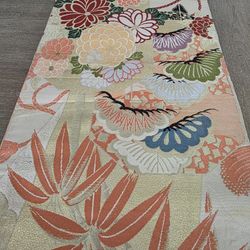 Vintage traditional Japanse Silk Obi Sash with beautiful Design set of 2