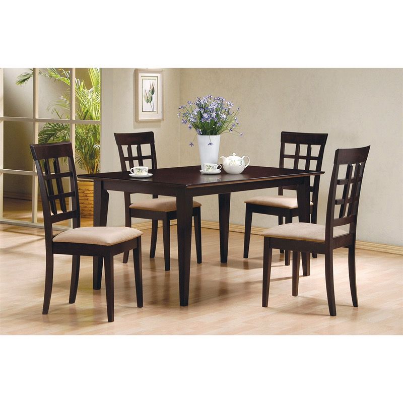 New 5 pcs dining set wood