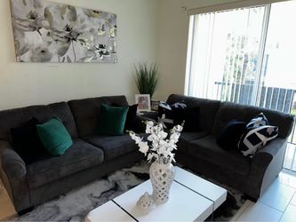 2 piece gray  couch