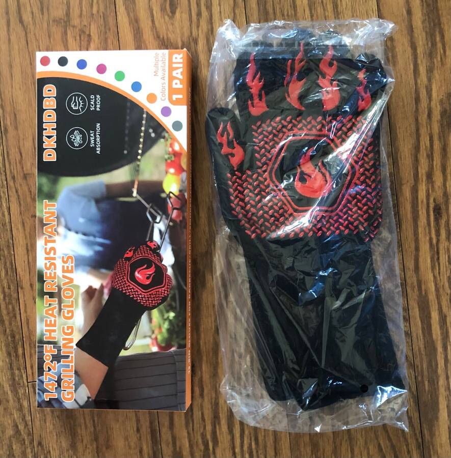Heat resistance grilling gloves