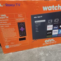 50" Screen Led Smart 4k By Onn With Roku Streaming.  Endless Entertainment 