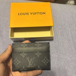 Louis Vuitton Black Flower Monogram Slim Card Holder