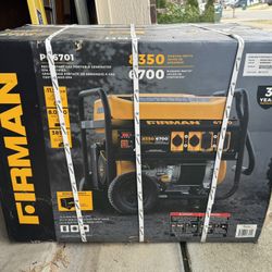 FIRMAN P06(contact info removed)/6700 Watt 30A 120/240V Recoil Start Gas Portable Generator