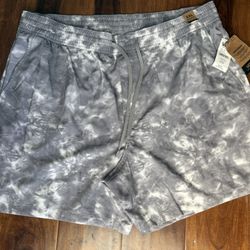 VANS Mens Vanphibian Swim Trunks XXL Gray Tie-Dye Casual Shorts Outdoor Swimwear