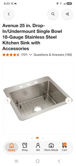 Elkay 25" Drop-In / Undermount Single Bowl Kitchen Sink New (Price Is Firm)