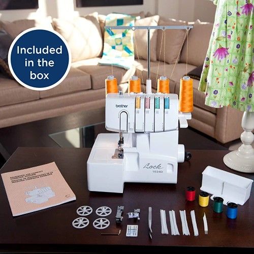 Brother Serger, 1034D, Heavy-Duty Metal Frame Overlock